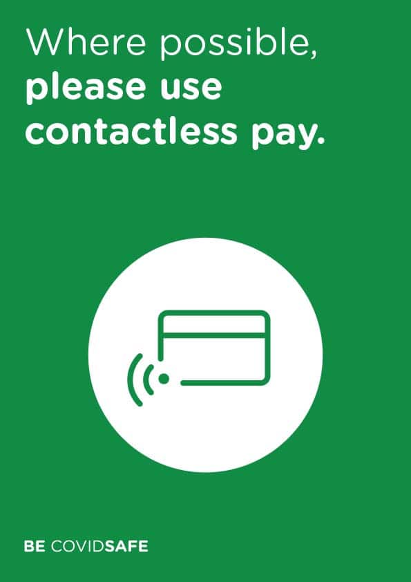 CovidSafe Contactless Pay Sign