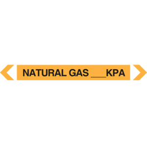 Natural Gas _____ Kpa Pipe Marker