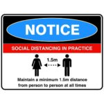 Please Maintain Social Distancing V2 Sign
