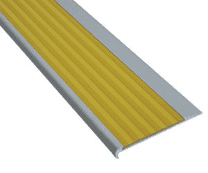 Aluminium stair nosing with PVC insert- ST4