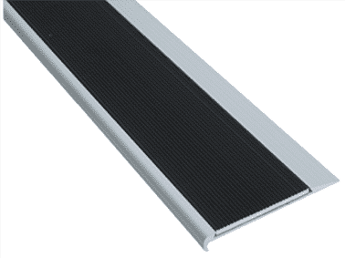 Aluminium stair nosing with corrugated aluminium insert- ST5