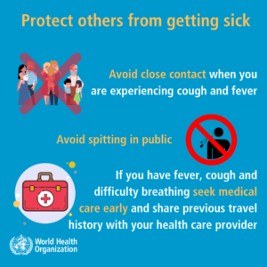 WHO Protect others from getting sick sign 4
