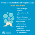WHO Wash your hands Sign 2
