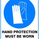 Mandatory Hand Protection Must Be Worn In This Area Sign