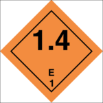 Class 1 Explosive substance, Div 1.4 - group E