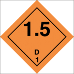 Class 1 Explosive substance, Div 1.5 - group D