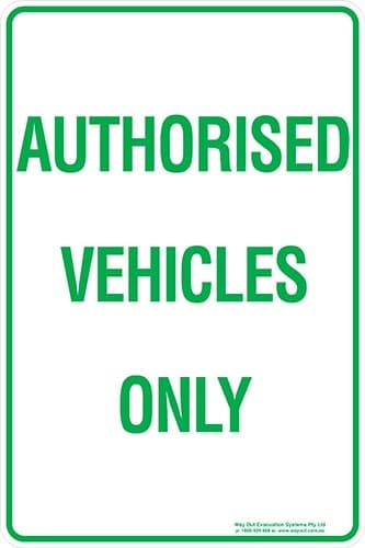 Carpark Authorised Vehicles Only