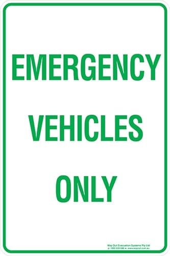 Carpark Emergency Vehicles Only