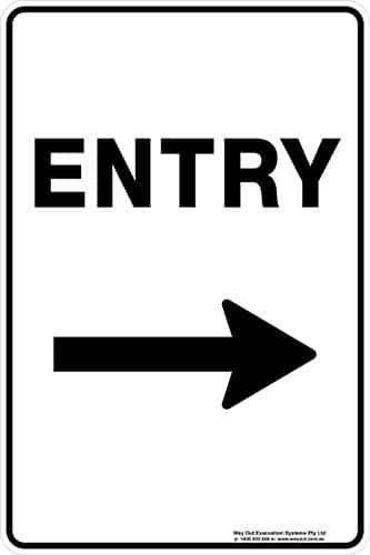 Carpark Entry Arrow Right