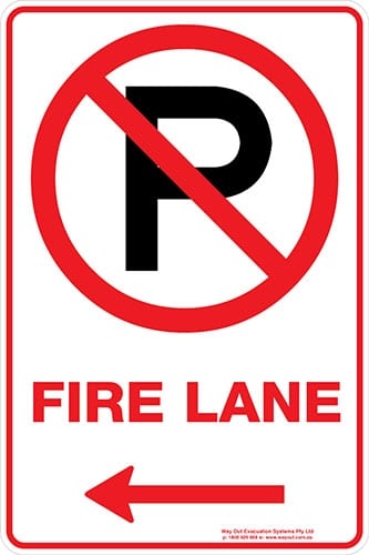 Carpark Fire Lane P Arrow Left
