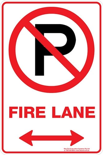 Carpark Fire Lane P Span Arrow