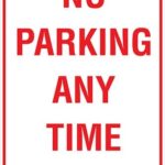 Carpark No Parking Any Time Span Arrow