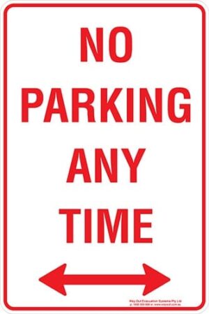 Carpark No Parking Any Time Span Arrow