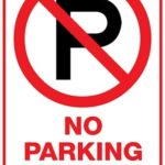 Carpark No Parking P Arrow Left Sign
