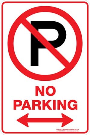 Carpark No Parking P Span Arrow Sign