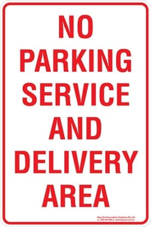 Carpark No Parking Service And Delivery Area Sign