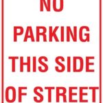 Carpark No Parking This Side Of Street Sign