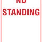 Carpark No Standing Arrow Left Sign