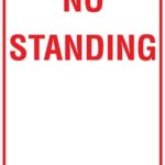 Carpark No Standing Arrow Right Sign