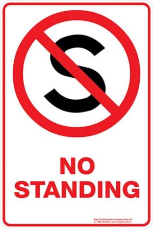 Carpark No Standing S Sign