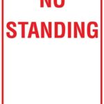 Carpark No Standing Span Arrow Sign