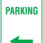 Carpark Parking Arrow Left Sign