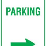 Carpark Parking Arrow Right Sign