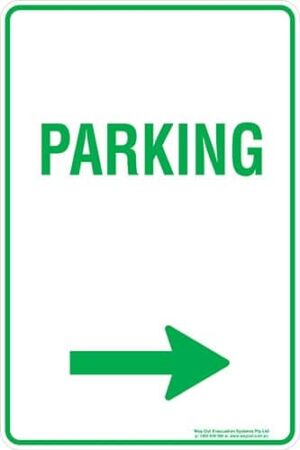 Carpark Parking Arrow Right Sign
