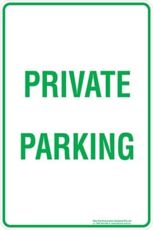 Carpark Private Parking Sign