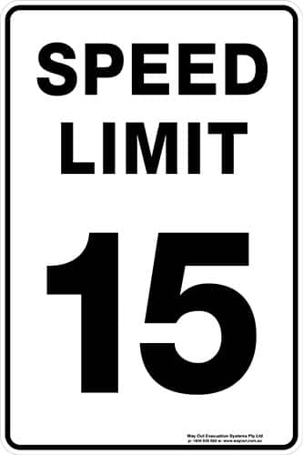 Carpark Speed Limit 15