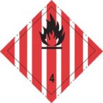 Flammable solids sign