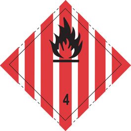 Flammable solids sign