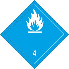 Substances which, in contact with water, emit flammable gases sign alternative
