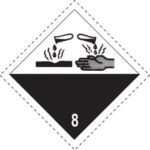 Corrosive substance IMO Sign