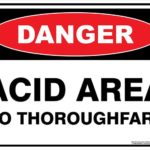 Danger Acid Area No Thoroughfare