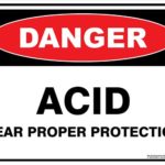 Danger Acid Wear Proper Protection