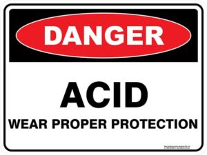 Danger Acid Wear Proper Protection