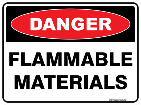 Danger Flammable Materials
