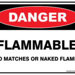Danger Flammable No Matches Or Naked Flames