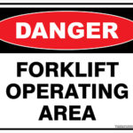 Danger Forklift Operating Area