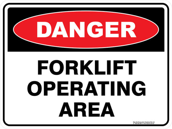 Danger Forklift Operating Area