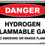 Danger Hydrogen Flammable Gas No Smoking Or Naked Flames