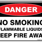 Danger No Smoking Flammable Liquids Keep Fire Away