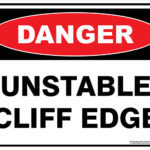 Danger Unstable Cliff Edge
