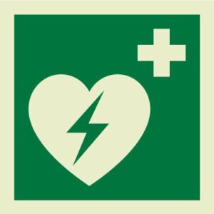 Defibrillator symbol sign