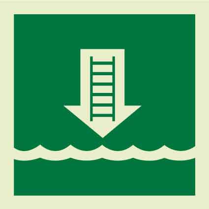 Embarkation ladder IMO Sign