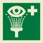 Emergency eye wash sign