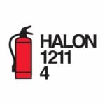 Halon fire extinguisher