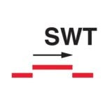 A class self closing semi-watertight sliding fire door sign