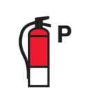 Powder fire extinguisher sign